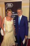Mary Silverton with the President of Civic Voice, Griff Rhys Jones